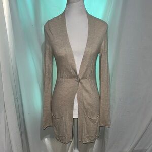 Banana Republic angora rabbit hair blend Beige Cardigan Sweater size xs